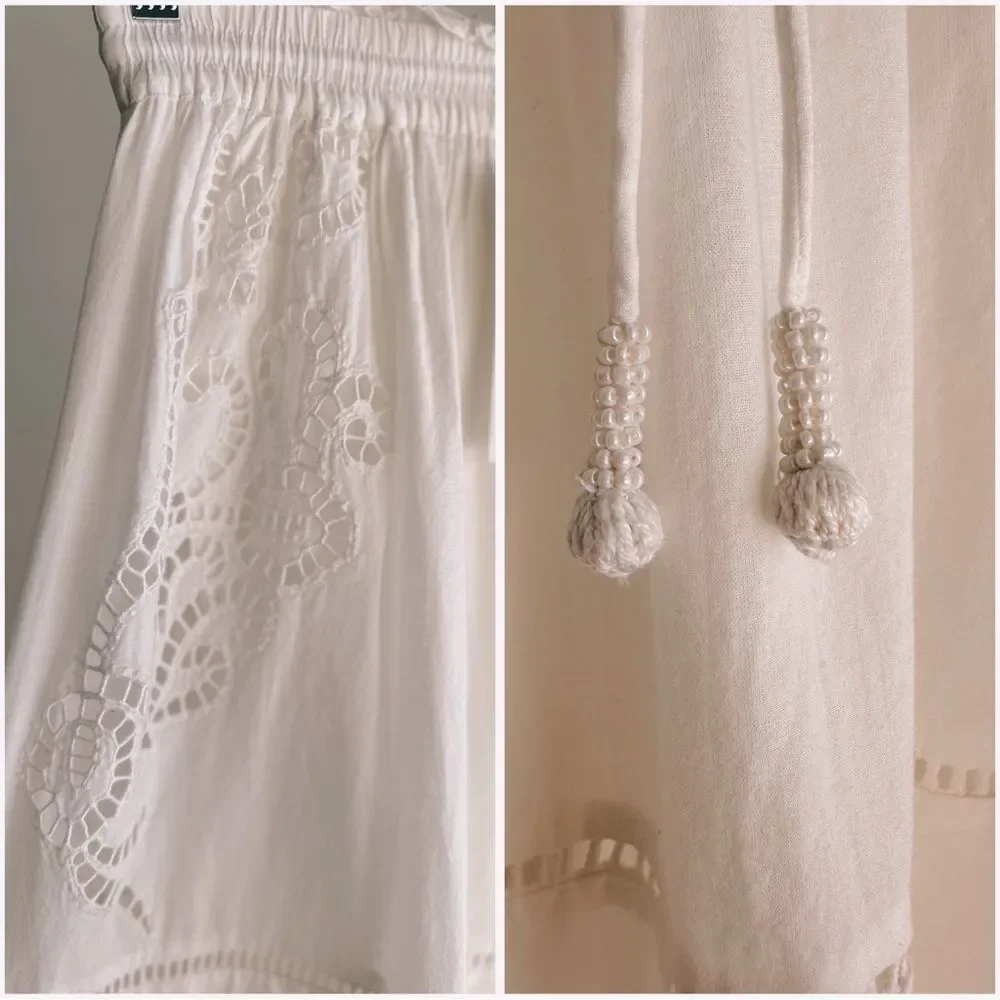 ZARA EMBROIDERED LONG SKIRT ZW COLLECTION LINED